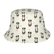 Load image into Gallery viewer, Yes I Love Bernese Mountain Dog Bucket Hat-Hats &amp; Caps-Ivory White-One Size-33