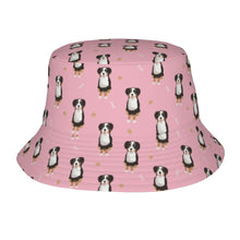 Load image into Gallery viewer, Yes I Love Bernese Mountain Dog Bucket Hat-Hats &amp; Caps-Light Pink-One Size-1