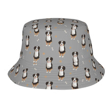 Load image into Gallery viewer, Yes I Love Bernese Mountain Dog Bucket Hat-Hats &amp; Caps-Parisian Gray-One Size-9