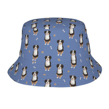 Load image into Gallery viewer, Yes I Love Bernese Mountain Dog Bucket Hat-Hats &amp; Caps-Slate Blue-One Size-17