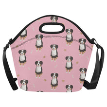 Load image into Gallery viewer, Yes I Love Bernese Mountain Dog Neoprene Lunch Bag-Accessories-Accessories,Bags,Bernese Mountain Dog,Lunch Bags-Light Pink-ONESIZE-3