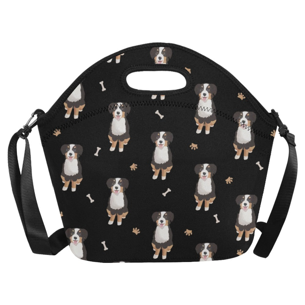 Yes I Love Bernese Mountain Dog Neoprene Lunch Bag-Accessories-Accessories,Bags,Bernese Mountain Dog,Lunch Bags-Midnight Black-ONESIZE-2