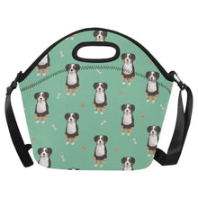 Load image into Gallery viewer, Yes I Love Bernese Mountain Dog Neoprene Lunch Bag-Accessories-Accessories,Bags,Bernese Mountain Dog,Lunch Bags-Mint Green-ONESIZE-5