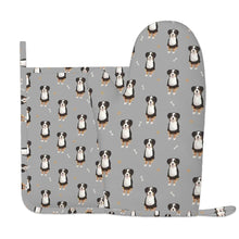 Load image into Gallery viewer, Yes I Love Bernese Mountain Dog Oven Gloves-Kitchen Decor-Gray-One Size-13