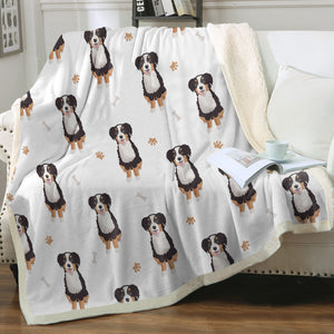 Yes I Love Bernese Mountain Dogs Soft Warm Fleece Blankets - 4 Colors-Blanket-Bernese Mountain Dog, Blankets, Home Decor-12