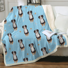 Load image into Gallery viewer, Yes I Love Bernese Mountain Dogs Soft Warm Fleece Blankets - 4 Colors-Blanket-Bernese Mountain Dog, Blankets, Home Decor-Sky Blue-Small-4
