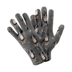 Yes I Love Bernese Mountain Dogs Touch Screen Gloves-Accessories-Accessories, Bernese Mountain Dog, Dog Dad Gifts, Dog Mom Gifts, Gloves-Gray-4