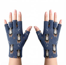 Load image into Gallery viewer, Yes I Love Bernese Mountain Dogs Touch Screen Gloves-Accessories-Accessories,Bernese Mountain Dog,Dog Dad Gifts,Dog Mom Gifts,Gloves-Navy-Fingerless Gloves-2