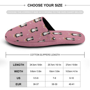 Yes I Love Bernese Mountain Dogs Women's Cotton Mop Slippers-36-37_（5.5-6）-PaleVioletRed-24
