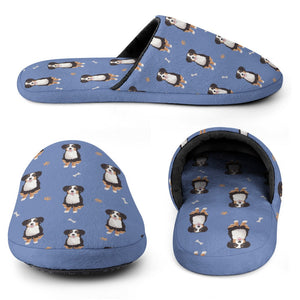 Yes I Love Bernese Mountain Dogs Women's Cotton Mop Slippers-2