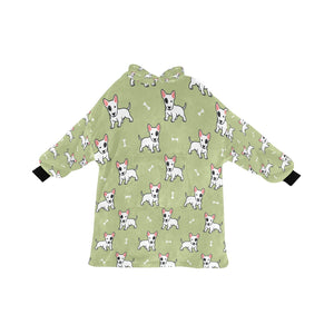 Yes I Love Bull Terriers Blanket Hoodie for Women - 4 Colors-Blanket-Apparel, Blanket Hoodie, Blankets, Bull Terrier-Green-11