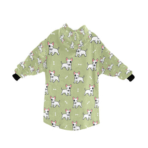 Yes I Love Bull Terriers Blanket Hoodie for Women - 4 Colors-Blanket-Apparel, Blanket Hoodie, Blankets, Bull Terrier-12