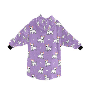 Yes I Love Bull Terriers Blanket Hoodie for Women - 4 Colors-Blanket-Apparel, Blanket Hoodie, Blankets, Bull Terrier-13