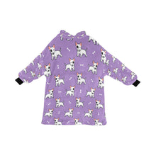 Load image into Gallery viewer, Yes I Love Bull Terriers Blanket Hoodie for Women - 4 Colors-Blanket-Apparel, Blanket Hoodie, Blankets, Bull Terrier-Purple-16