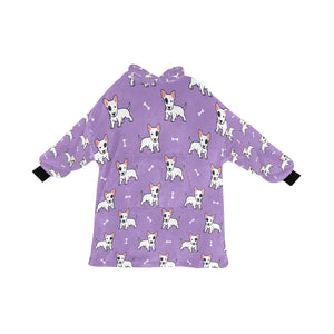 Yes I Love Bull Terriers Blanket Hoodie for Women - 4 Colors-Blanket-Apparel, Blanket Hoodie, Blankets, Bull Terrier-Purple-16