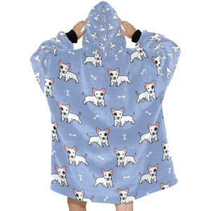 Yes I Love Bull Terriers Blanket Hoodie for Women - 4 Colors-Blanket-Apparel, Blanket Hoodie, Blankets, Bull Terrier-2