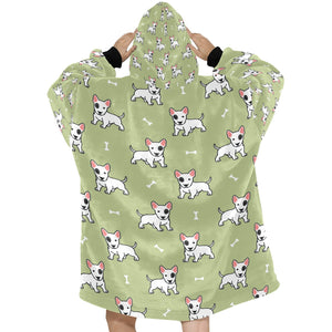 Yes I Love Bull Terriers Blanket Hoodie for Women - 4 Colors-Blanket-Apparel, Blanket Hoodie, Blankets, Bull Terrier-4