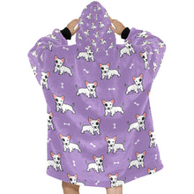 Load image into Gallery viewer, Yes I Love Bull Terriers Blanket Hoodie for Women - 4 Colors-Blanket-Apparel, Blanket Hoodie, Blankets, Bull Terrier-8