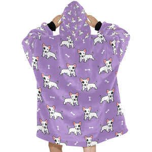 Yes I Love Bull Terriers Blanket Hoodie for Women - 4 Colors-Blanket-Apparel, Blanket Hoodie, Blankets, Bull Terrier-8