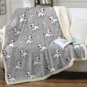 Yes I Love Bull Terriers Soft Warm Fleece Blankets - 4 Colors-Blanket-Blankets, Bull Terrier, Home Decor-11
