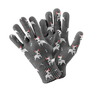 Yes I Love Bull Terriers Touch Screen Gloves-Accessories-Accessories, Bull Terrier, Dog Dad Gifts, Dog Mom Gifts, Gloves-Gray-1