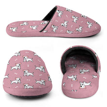 Load image into Gallery viewer, Yes I Love Bull Terriers Women&#39;s Cotton Mop Slippers-Accessories, Bull Terrier, Dog Mom Gifts, Slippers-11