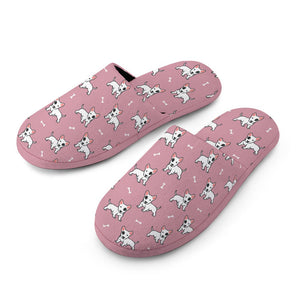 Yes I Love Bull Terriers Women's Cotton Mop Slippers-Accessories, Bull Terrier, Dog Mom Gifts, Slippers-17