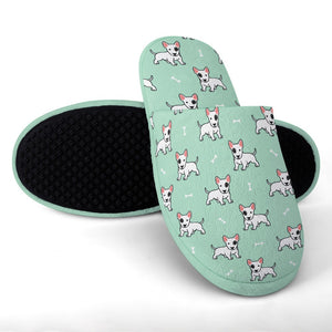 Yes I Love Bull Terriers Women's Cotton Mop Slippers-Accessories, Bull Terrier, Dog Mom Gifts, Slippers-18