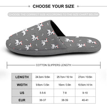 Load image into Gallery viewer, Yes I Love Bull Terriers Women&#39;s Cotton Mop Slippers-Accessories, Bull Terrier, Dog Mom Gifts, Slippers-36-37_（5.5-6）-Gray-19