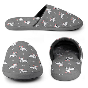 Yes I Love Bull Terriers Women's Cotton Mop Slippers-Accessories, Bull Terrier, Dog Mom Gifts, Slippers-20