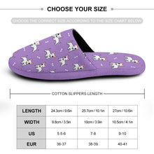 Load image into Gallery viewer, Yes I Love Bull Terriers Women&#39;s Cotton Mop Slippers-Accessories, Bull Terrier, Dog Mom Gifts, Slippers-36-37_（5.5-6）-MediumPurple-1