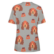 Yes I Love Cocker Spaniels All Over Print Women's Cotton T-Shirt - 4 Colors-Apparel-Apparel, Cocker Spaniel, Shirt, T Shirt-10