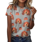 Yes I Love Cocker Spaniels All Over Print Women's Cotton T-Shirt - 4 Colors-Apparel-Apparel, Cocker Spaniel, Shirt, T Shirt-11