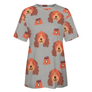 Yes I Love Cocker Spaniels All Over Print Women's Cotton T-Shirt - 4 Colors-Apparel-Apparel, Cocker Spaniel, Shirt, T Shirt-12