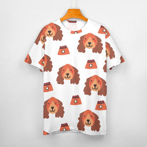 Yes I Love Cocker Spaniels All Over Print Women's Cotton T-Shirt - 4 Colors-Apparel-Apparel, Cocker Spaniel, Shirt, T Shirt-2