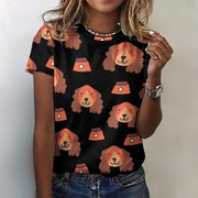 Yes I Love Cocker Spaniels All Over Print Women's Cotton T-Shirt - 4 Colors-Apparel-Apparel, Cocker Spaniel, Shirt, T Shirt-15