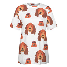 Load image into Gallery viewer, Yes I Love Cocker Spaniels All Over Print Women&#39;s Cotton T-Shirt - 4 Colors-Apparel-Apparel, Cocker Spaniel, Shirt, T Shirt-5