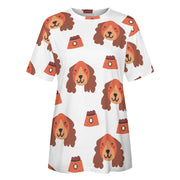 Yes I Love Cocker Spaniels All Over Print Women's Cotton T-Shirt - 4 Colors-Apparel-Apparel, Cocker Spaniel, Shirt, T Shirt-5