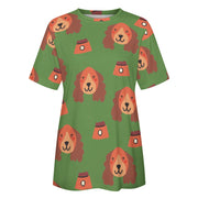 Yes I Love Cocker Spaniels All Over Print Women's Cotton T-Shirt - 4 Colors-Apparel-Apparel, Cocker Spaniel, Shirt, T Shirt-8