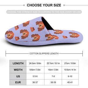 Yes I Love Cocker Spaniels Women's Cotton Mop Slippers-Accessories, Cocker Spaniel, Dog Mom Gifts, Slippers-36-37_（5.5-6）-LightSteelBlue-14