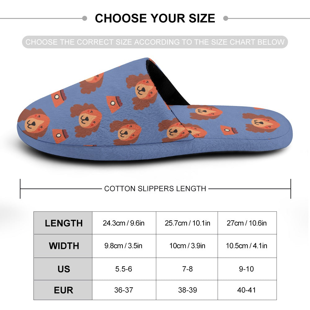 Yes I Love Cocker Spaniels Women's Cotton Mop Slippers - 5 Colors