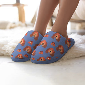 Yes I Love Cocker Spaniels Women's Cotton Mop Slippers-Accessories, Cocker Spaniel, Dog Mom Gifts, Slippers-24