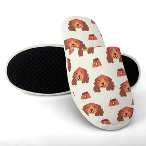 Yes I Love Cocker Spaniels Women's Cotton Mop Slippers-Accessories, Cocker Spaniel, Dog Mom Gifts, Slippers-6