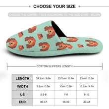 Load image into Gallery viewer, Yes I Love Cocker Spaniels Women&#39;s Cotton Mop Slippers-Accessories, Cocker Spaniel, Dog Mom Gifts, Slippers-36-37_（5.5-6）-PaleTurquoise-8