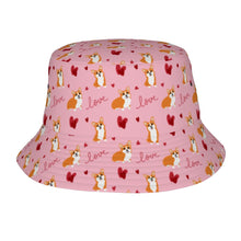 Load image into Gallery viewer, Yes I Love Corgi Bucket Hat-Hats &amp; Caps-Light Pink-One Size-2