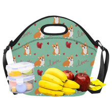 Load image into Gallery viewer, Yes I Love Corgi Neoprene Lunch Bag-Accessories-Accessories,Bags,Corgi,Lunch Bags-1
