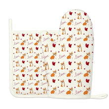 Load image into Gallery viewer, Yes I Love Corgi Oven Mitts and Pot Holder Set-Kitchen Decor-Accessories,Corgi,Dog Mom Gifts-7
