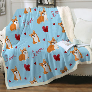 Yes I Love Corgi Soft Warm Fleece Blanket-Blanket-Blankets, Corgi, Home Decor-10