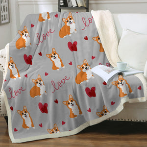 Yes I Love Corgi Soft Warm Fleece Blanket-Blanket-Blankets, Corgi, Home Decor-8