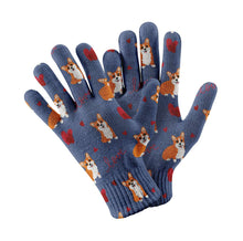 Load image into Gallery viewer, Yes I Love Corgi Touch Screen Gloves - 4 Colors-Accessories-Accessories, Corgi, Dog Dad Gifts, Dog Mom Gifts, Gloves-Navy-2